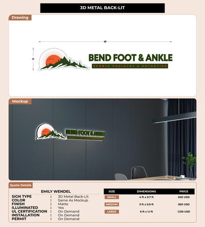 CUSTOM MOCKUP SIGN FOR Emily Wendel
