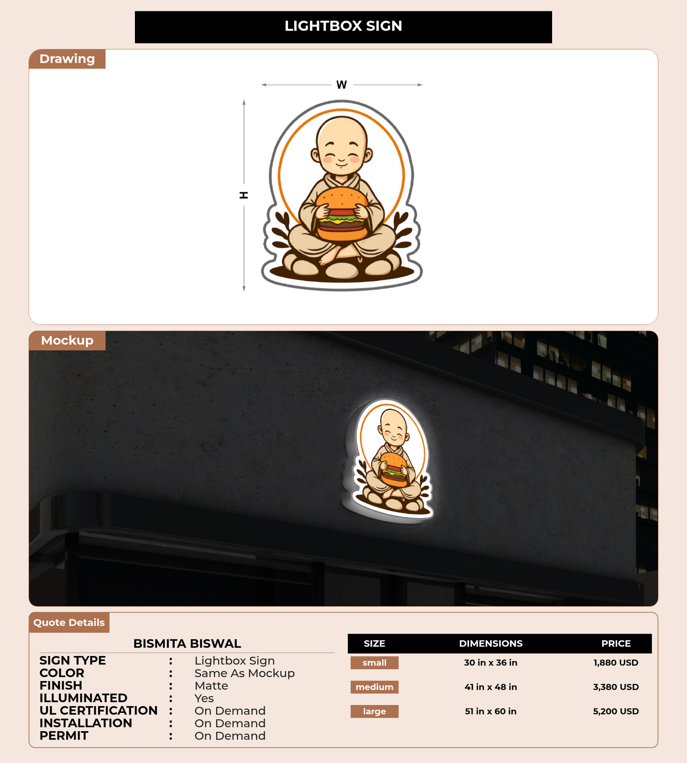 CUSTOM MOCKUP SIGN FOR Bismita Biswal