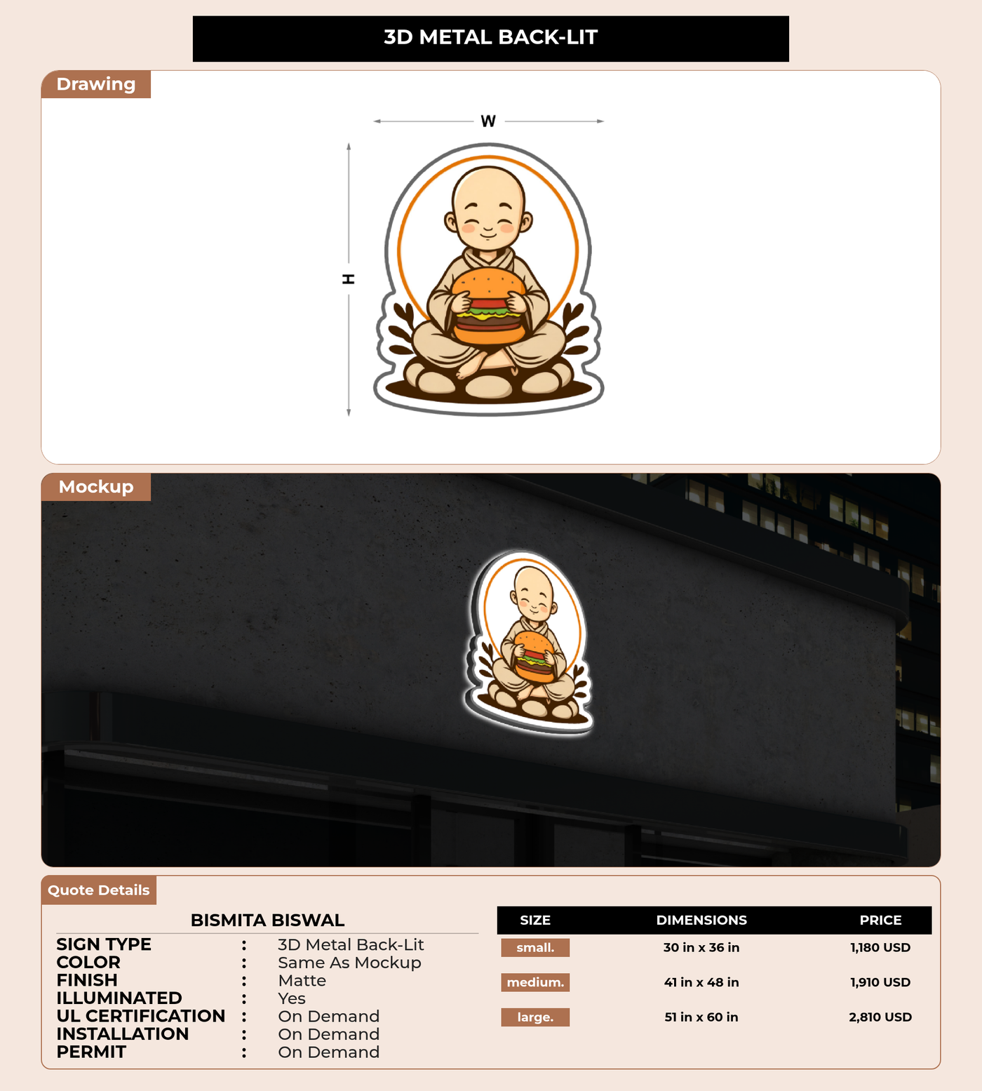 CUSTOM MOCKUP SIGN FOR Bismita Biswal