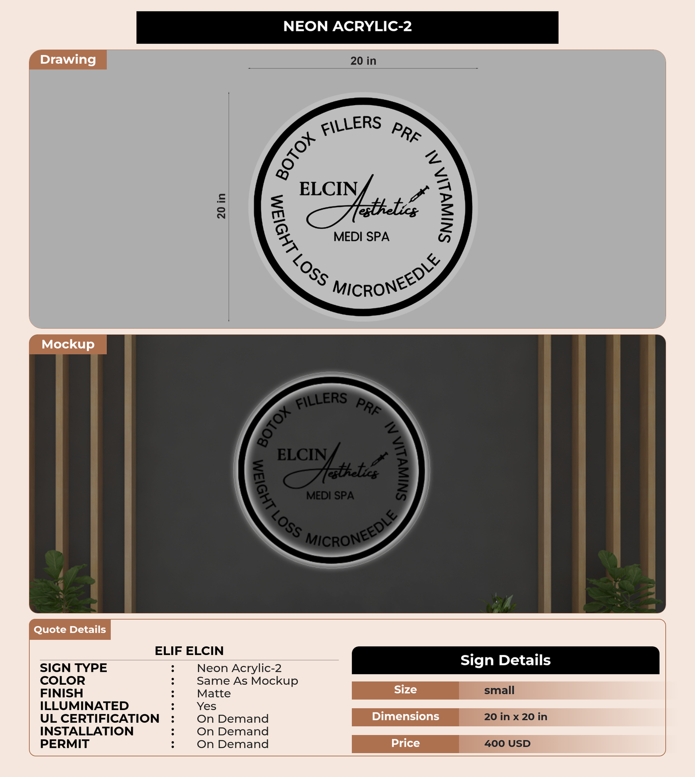 CUSTOM MOCKUP SIGN FOR Elif Elcin