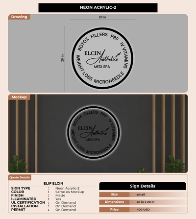 CUSTOM MOCKUP SIGN FOR Elif Elcin