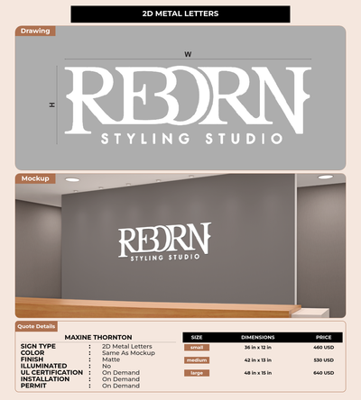 CUSTOM MOCKUP SIGN FOR Maxine Thornton