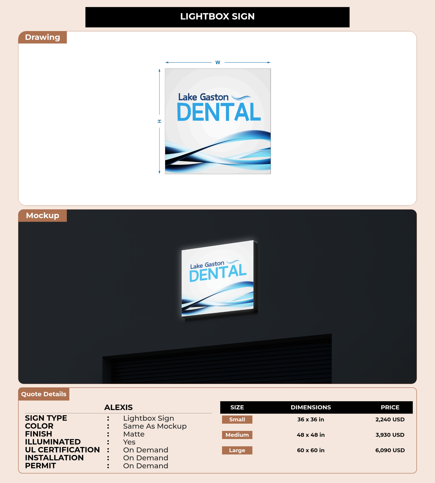 CUSTOM MOCKUP SIGN FOR Alexis