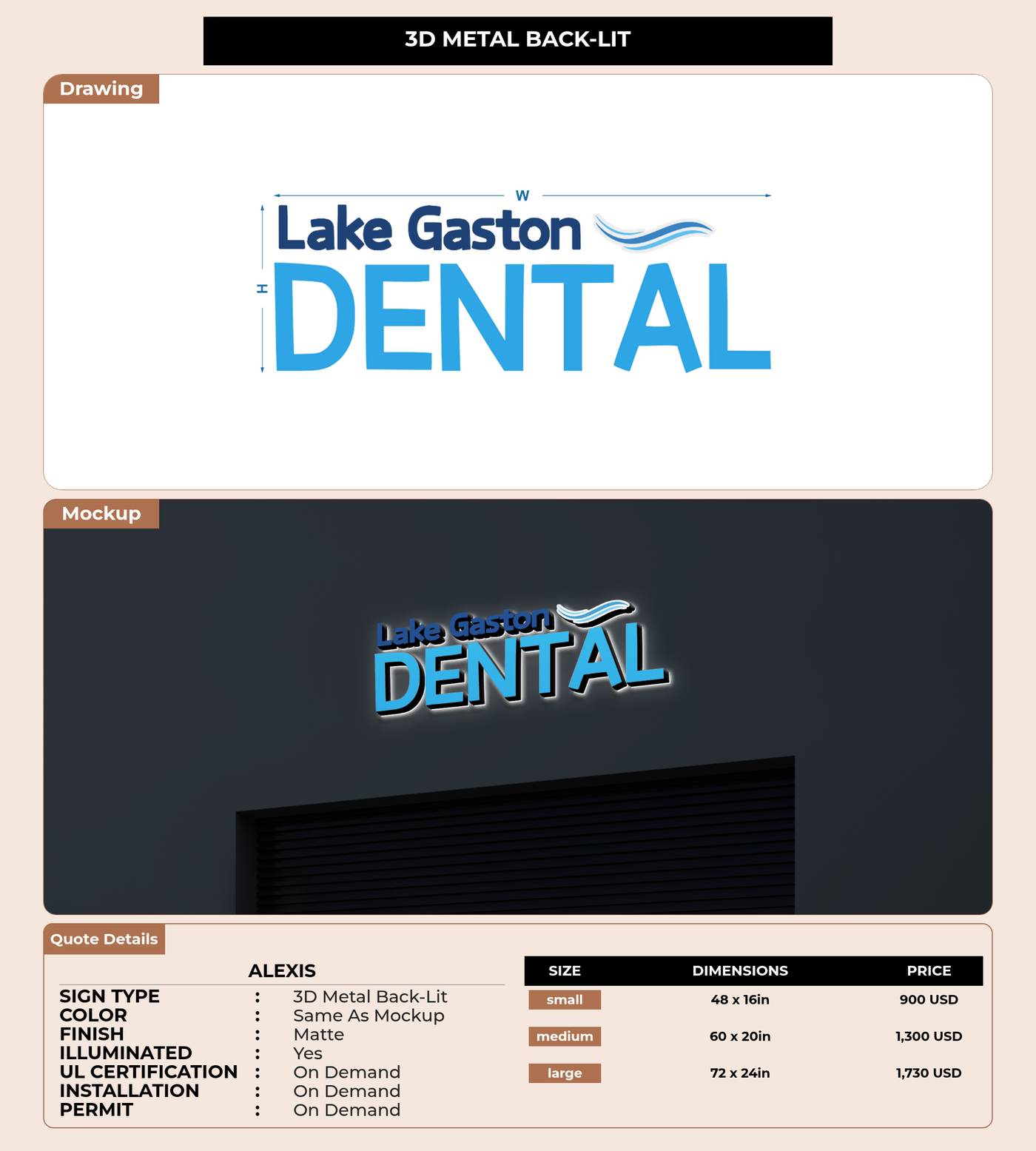 CUSTOM MOCKUP SIGN FOR Alexis