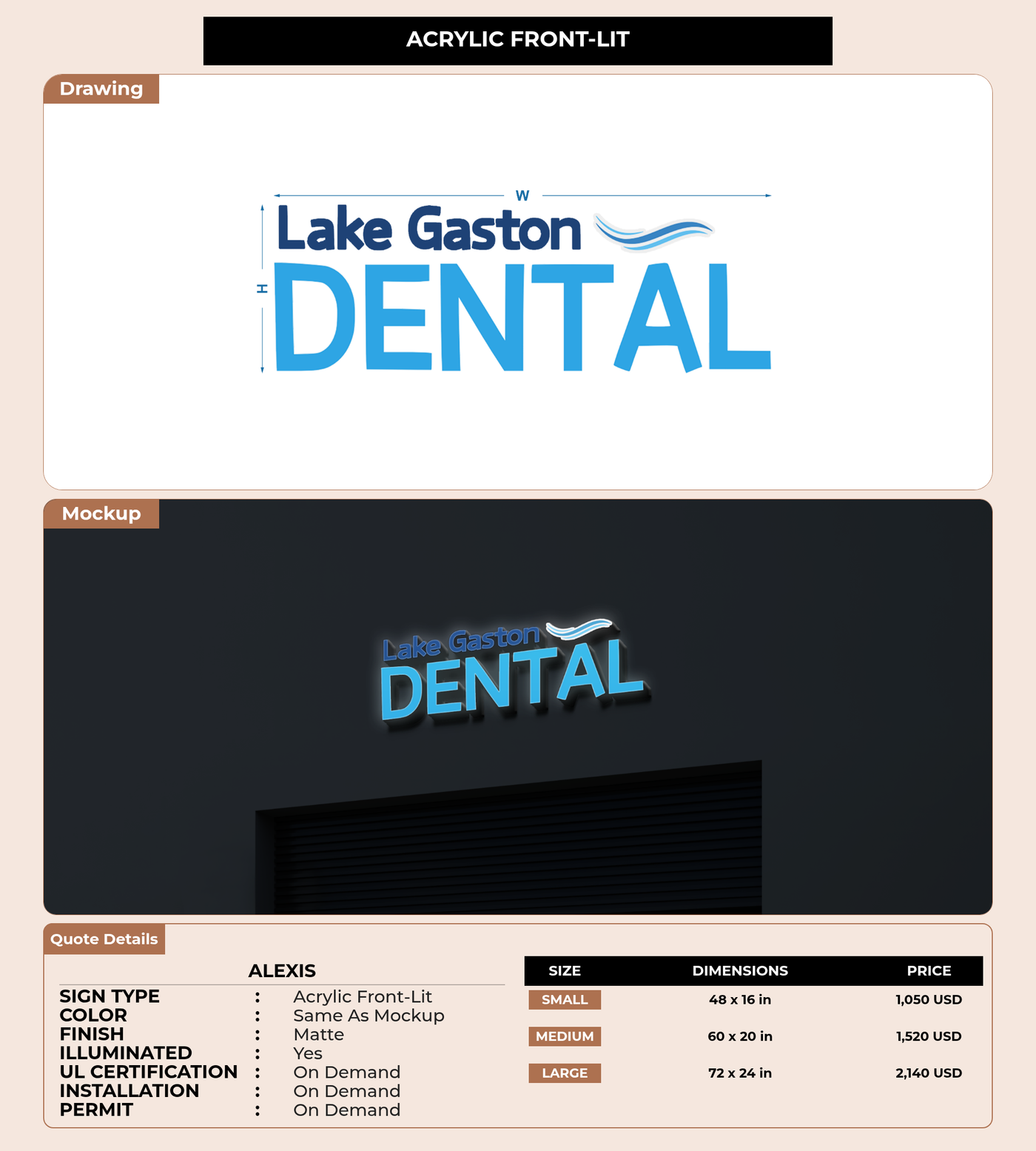 CUSTOM MOCKUP SIGN FOR Alexis