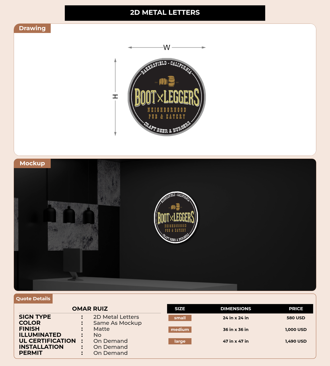 CUSTOM MOCKUP SIGN FOR Omar Ruiz