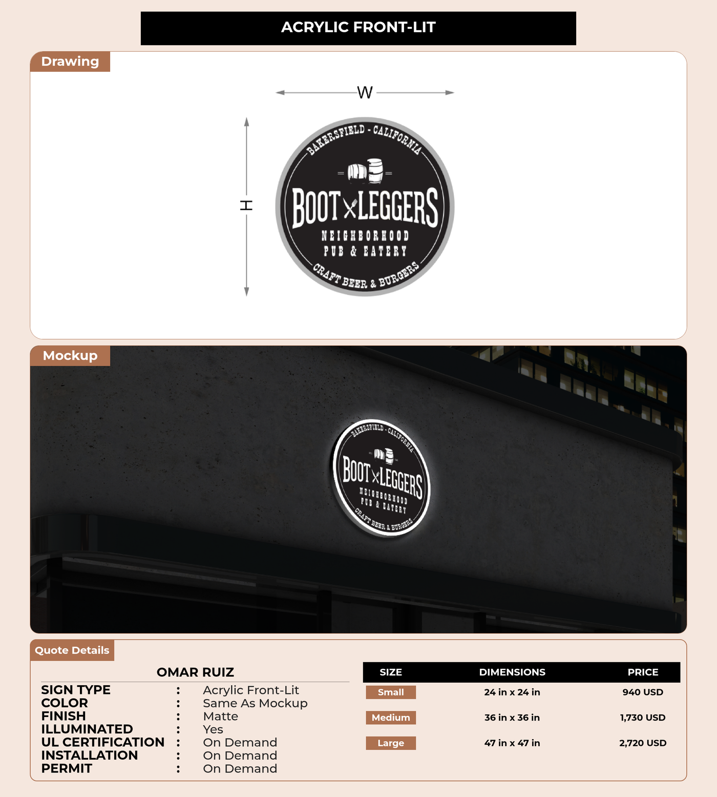 CUSTOM MOCKUP SIGN FOR Omar Ruiz