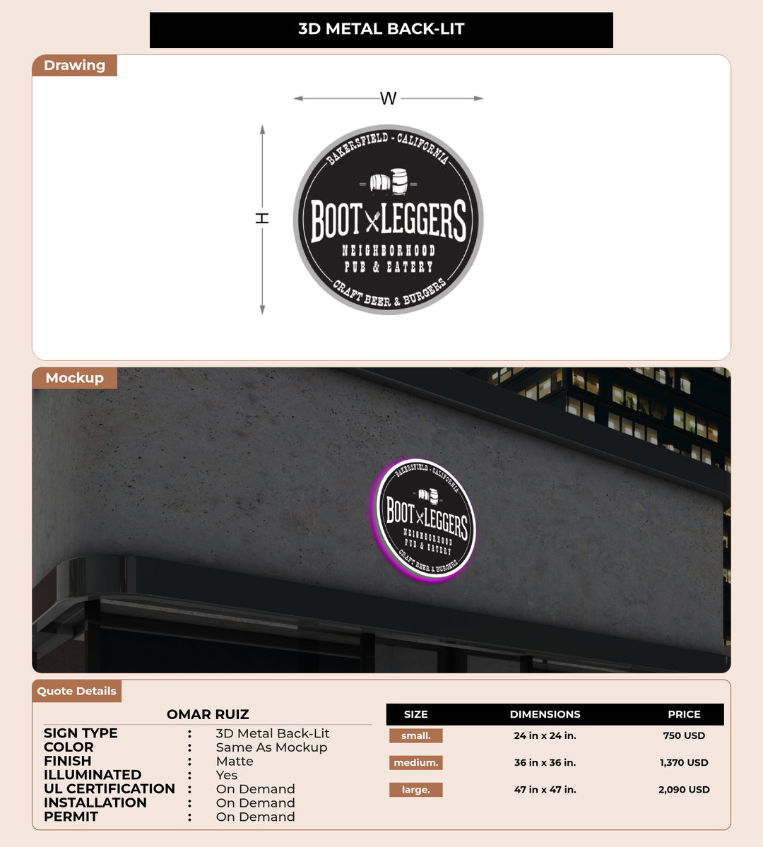 CUSTOM MOCKUP SIGN FOR Omar Ruiz