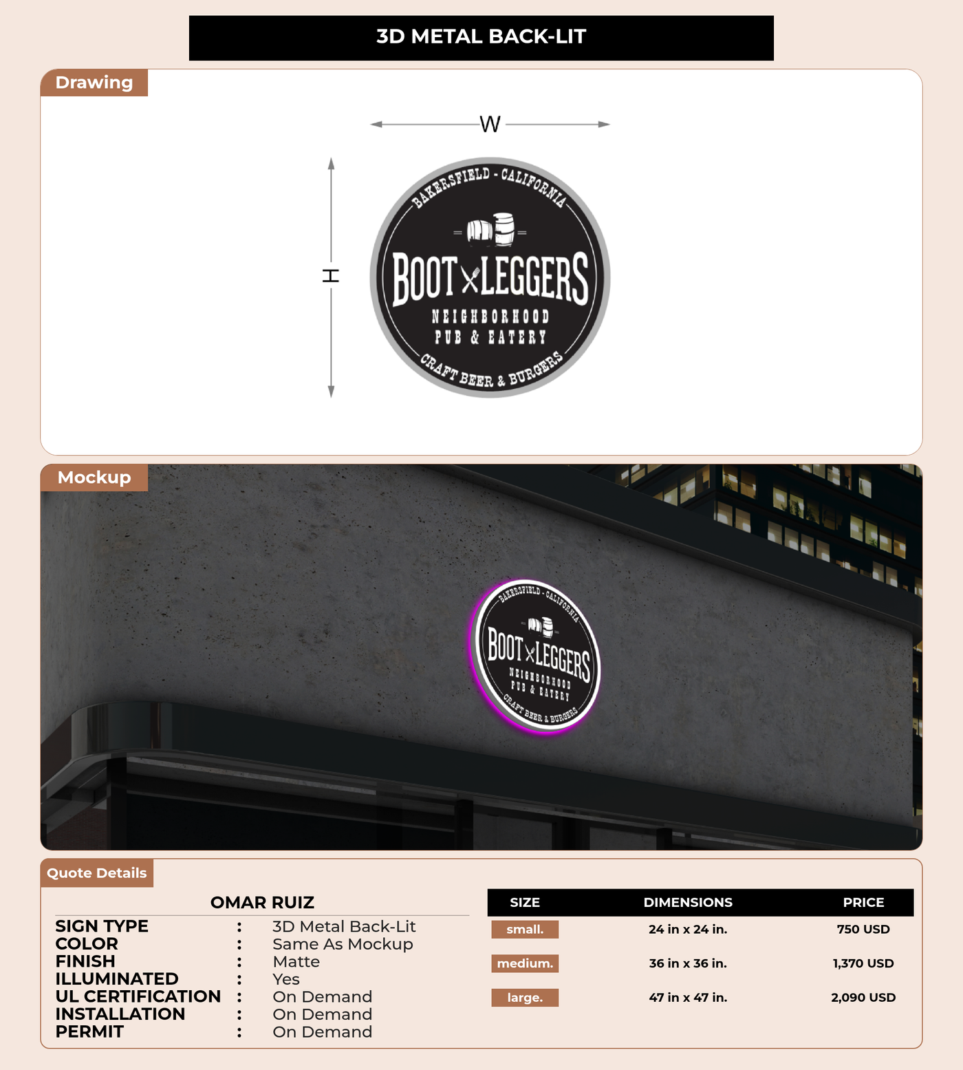 CUSTOM MOCKUP SIGN FOR Omar Ruiz