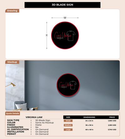 CUSTOM MOCKUP SIGN FOR Virginia Law