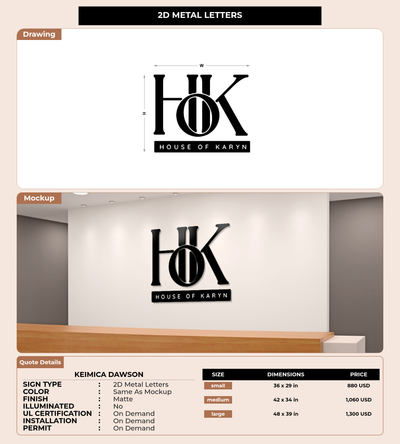 CUSTOM MOCKUP SIGN FOR Keimica Dawson