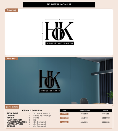 CUSTOM MOCKUP SIGN FOR Keimica Dawson