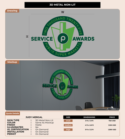 CUSTOM MOCKUP SIGN FOR Judy Mergal