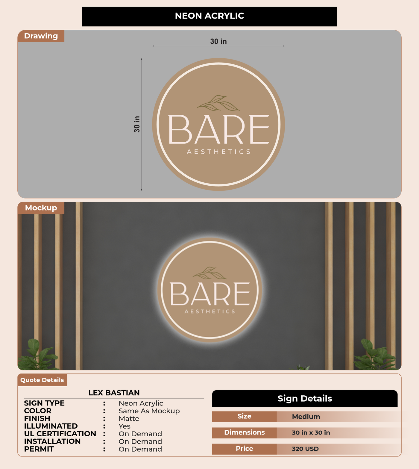 CUSTOM MOCKUP SIGN FOR Lex bastian