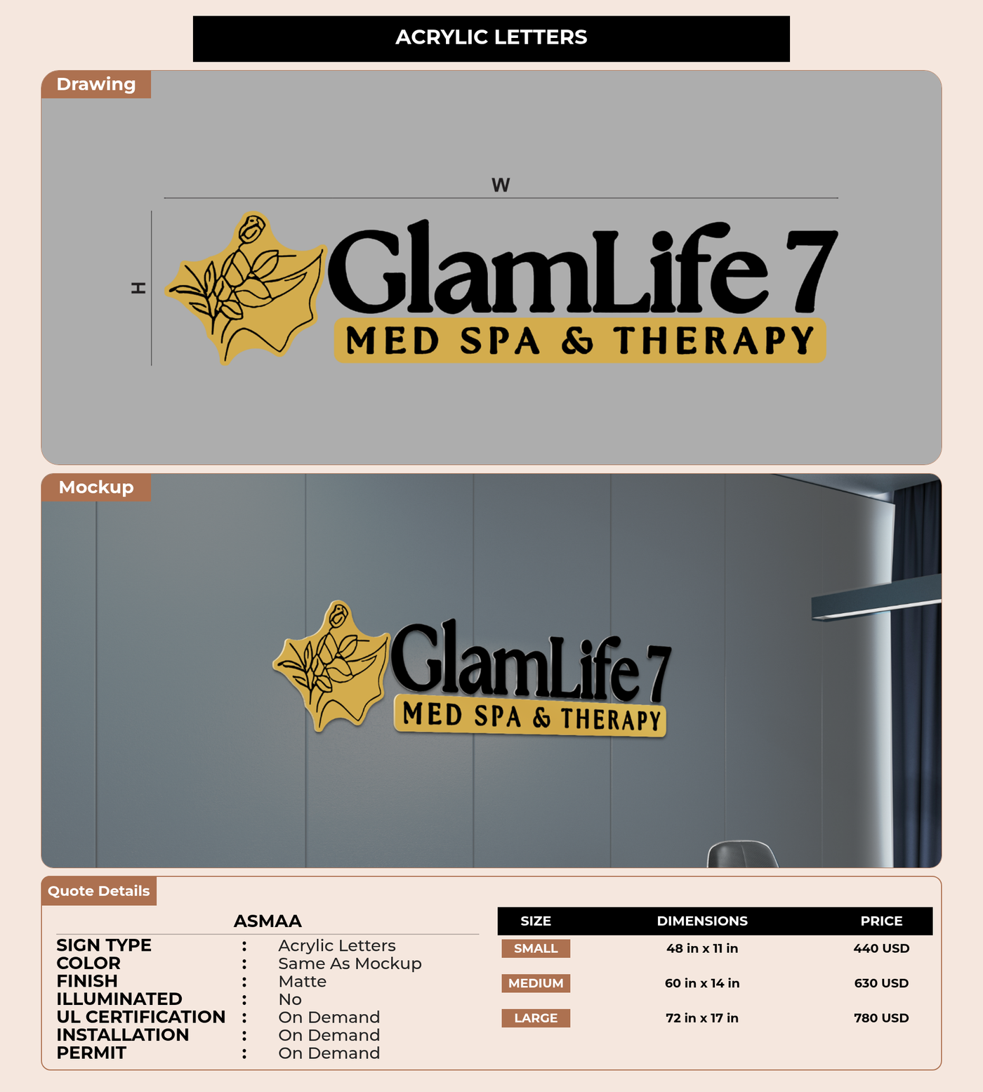 CUSTOM MOCKUP SIGN FOR Asmaa
