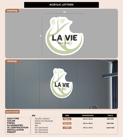 CUSTOM MOCKUP SIGN FOR An