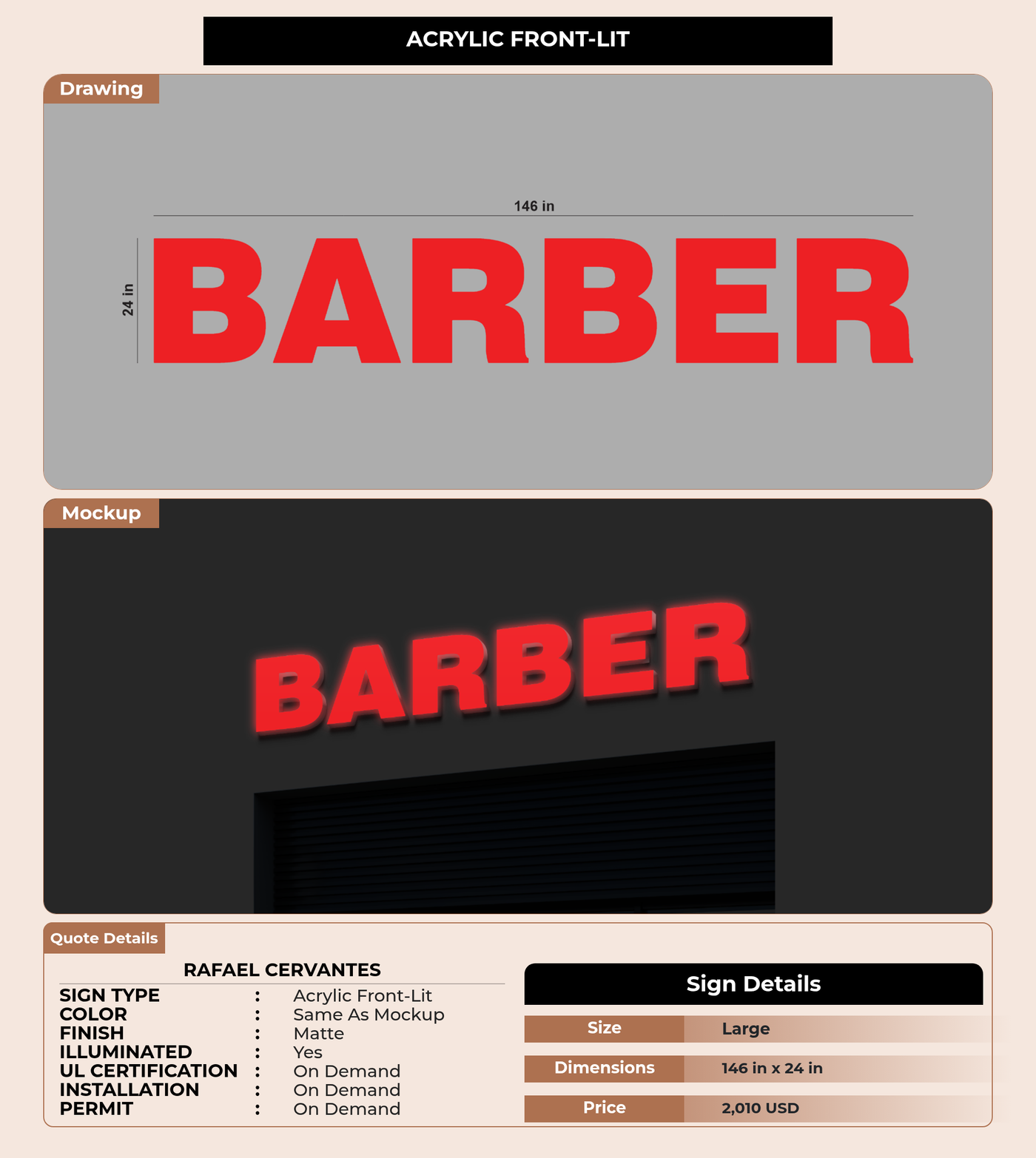 CUSTOM MOCKUP SIGN FOR Rafael Cervantes