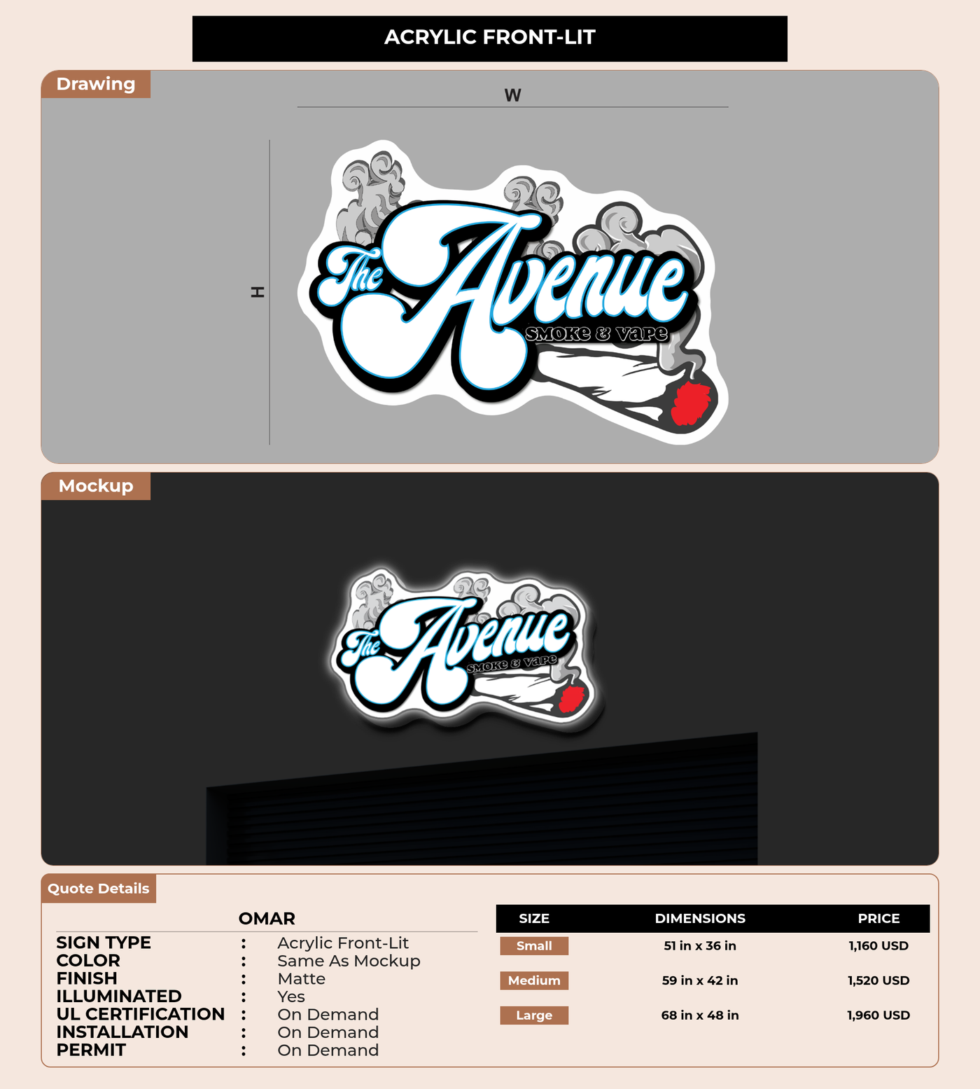 CUSTOM MOCKUP SIGN FOR omar