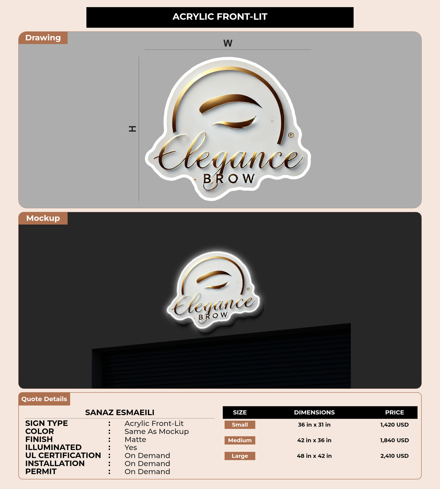 CUSTOM MOCKUP SIGN FOR Sanaz Esmaeili