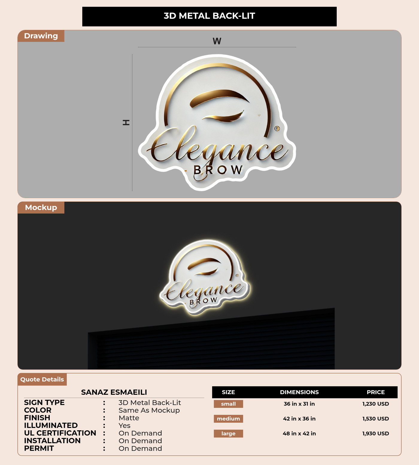 CUSTOM MOCKUP SIGN FOR Sanaz Esmaeili