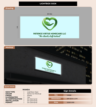 CUSTOM MOCKUP SIGN FOR Wanda
