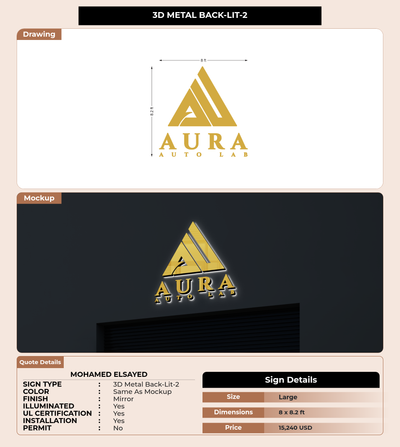 CUSTOM MOCKUP SIGN FOR Mohamed Elsayed