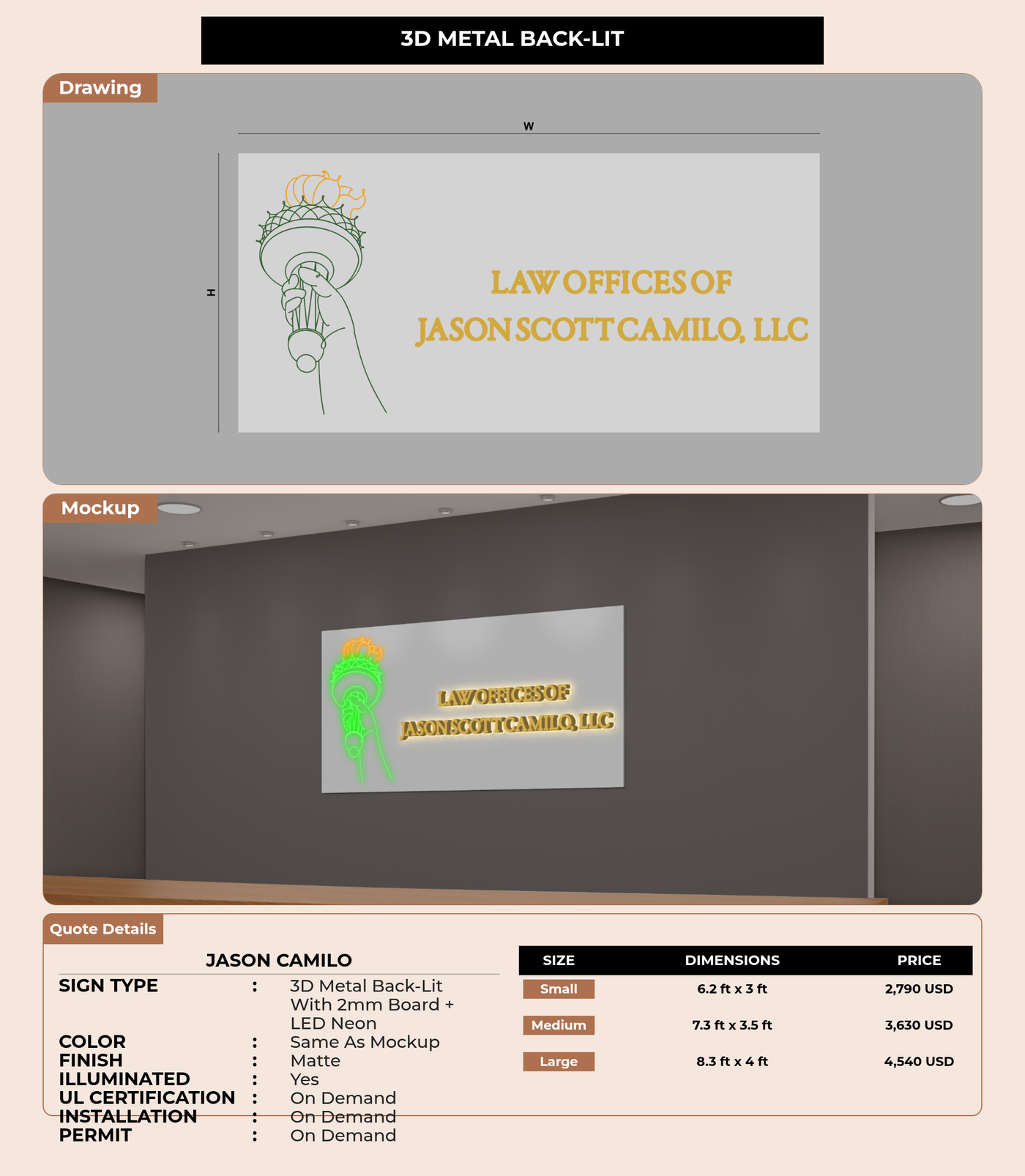 CUSTOM MOCKUP SIGN FOR JASON CAMILO