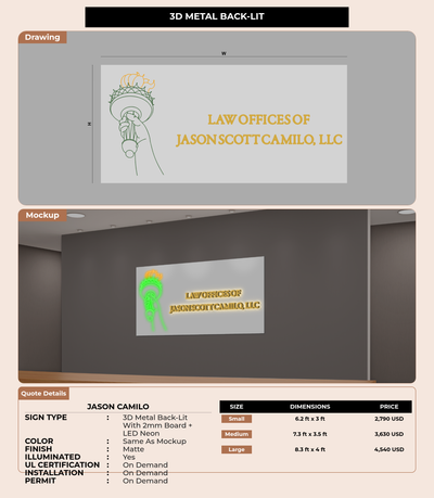 CUSTOM MOCKUP SIGN FOR JASON CAMILO