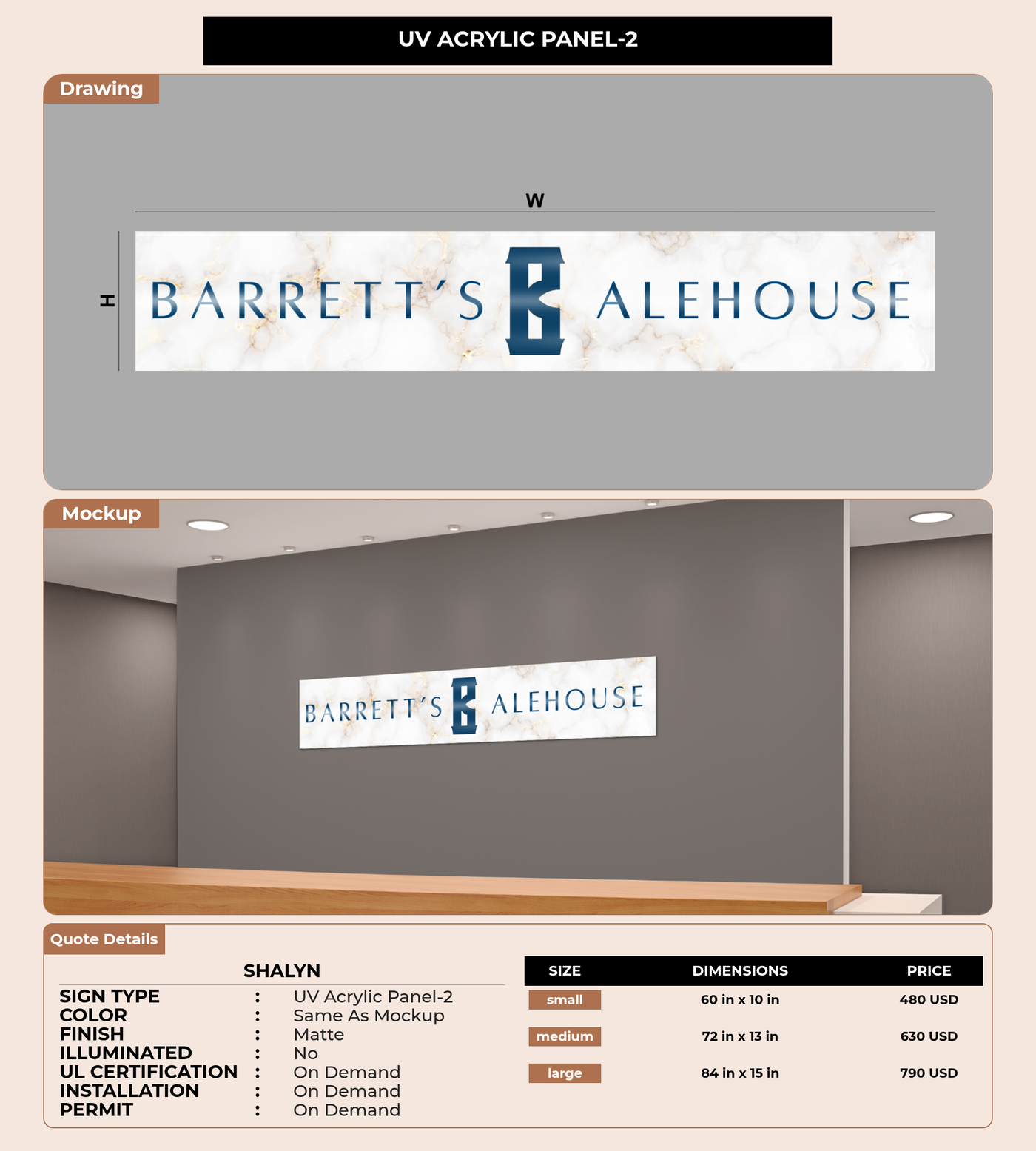 CUSTOM MOCKUP SIGN FOR Shalyn