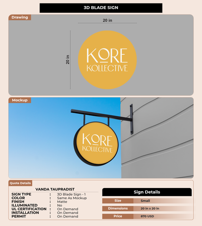 CUSTOM MOCKUP SIGN FOR Vanda Taupradist