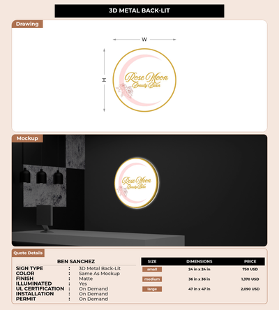 CUSTOM MOCKUP SIGN FOR Ben sanchez