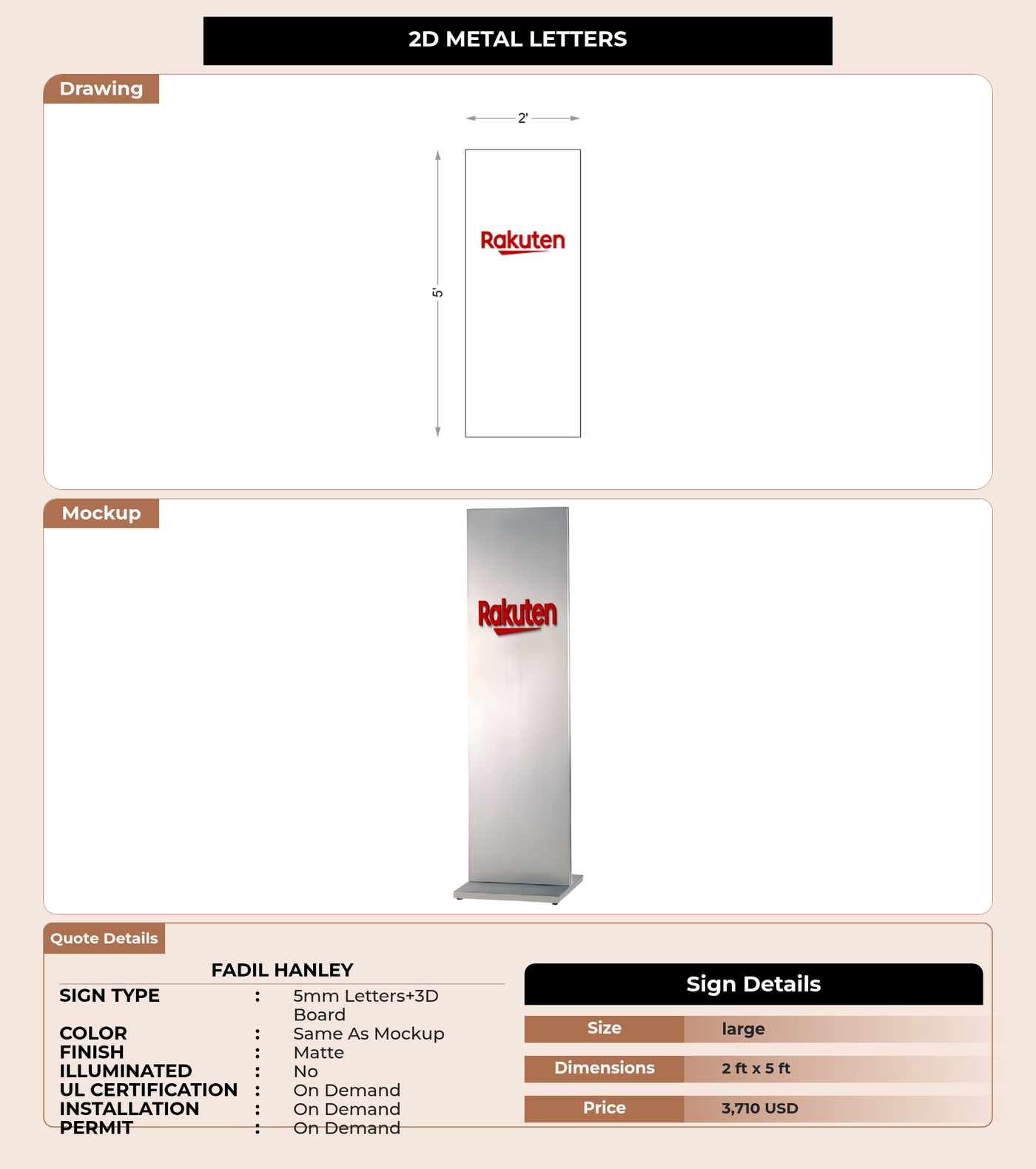 CUSTOM MOCKUP SIGN FOR Fadil Hanley