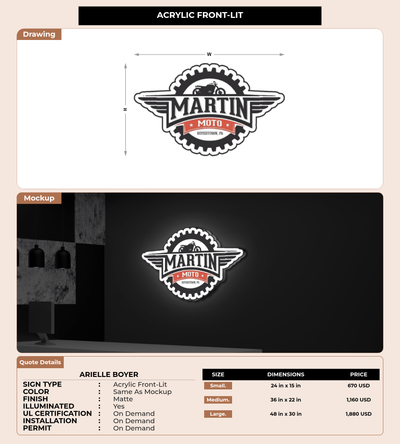 CUSTOM MOCKUP SIGN FOR Arielle Boyer