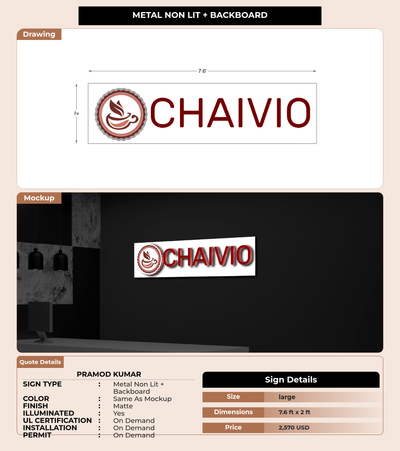 CUSTOM MOCKUP SIGN FOR Pramod Kumar