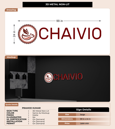 CUSTOM MOCKUP SIGN FOR Pramod Kumar