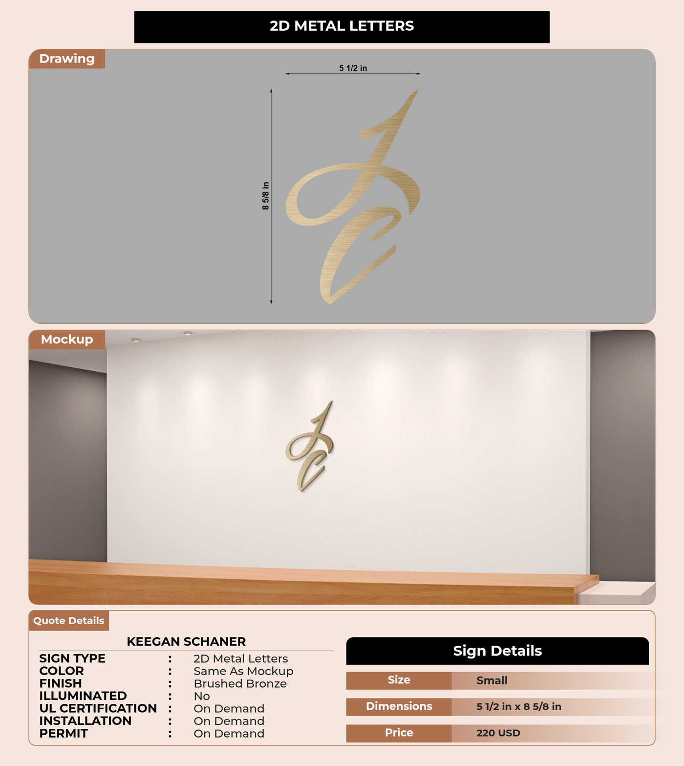 CUSTOM MOCKUP SIGN FOR Keegan Schaner