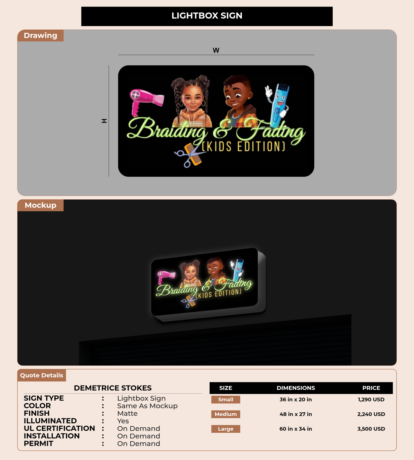 CUSTOM MOCKUP SIGN FOR Demetrice stokes