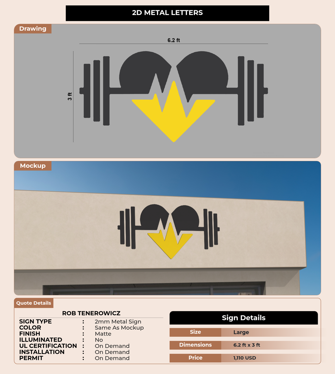 CUSTOM MOCKUP SIGN FOR Rob Tenerowicz