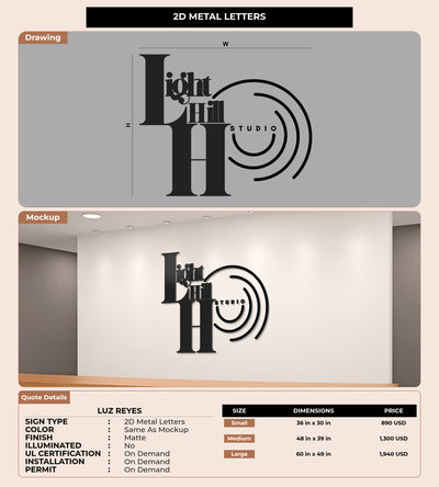 CUSTOM MOCKUP SIGN FOR Luz Reyes