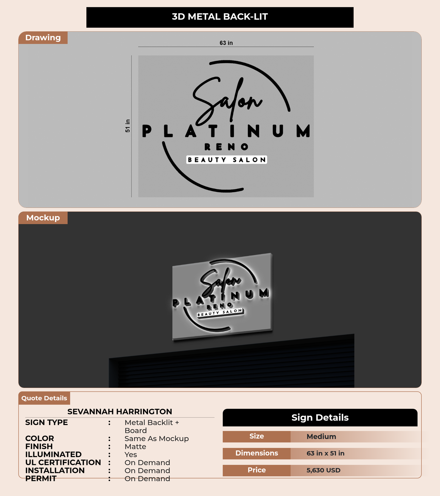 CUSTOM MOCKUP SIGN FOR Sevannah Harrington