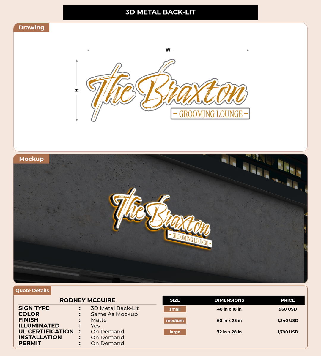 CUSTOM MOCKUP SIGN FOR Rodney McGuire