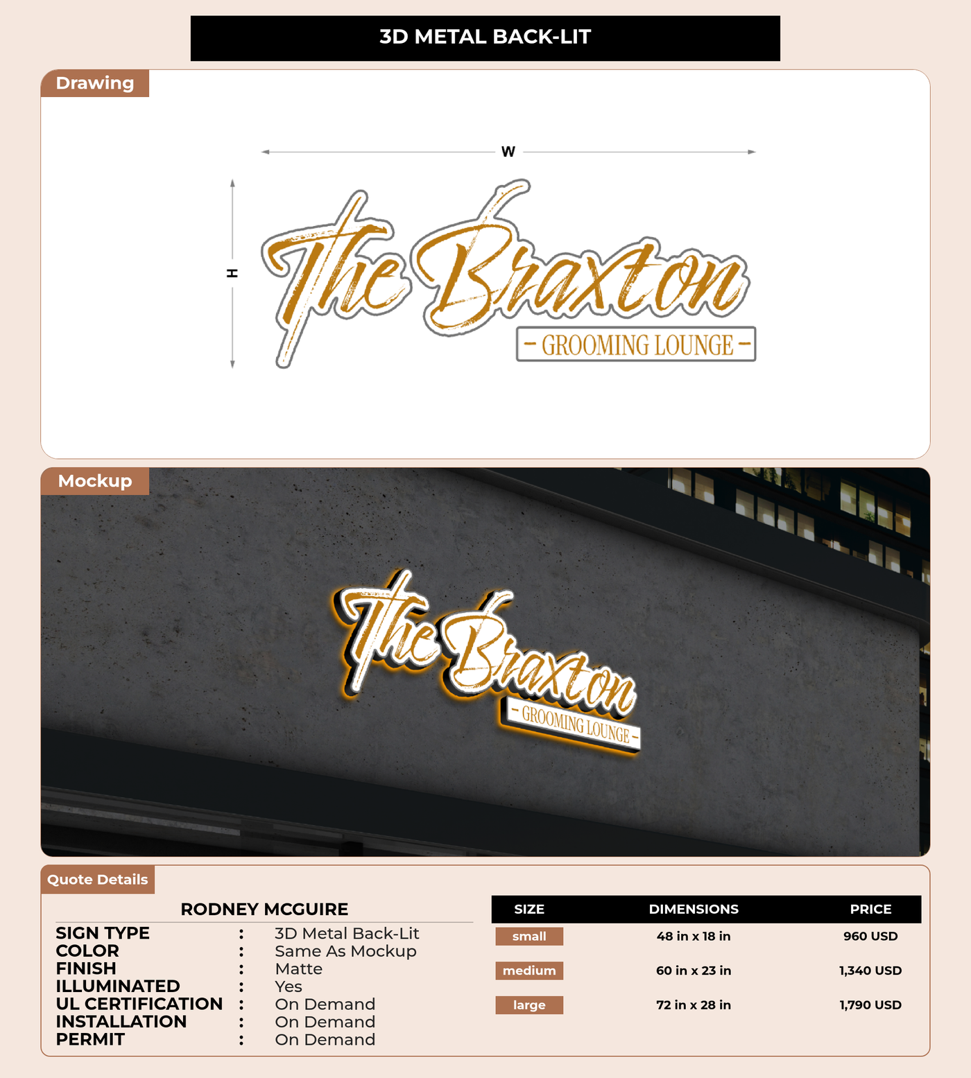 CUSTOM MOCKUP SIGN FOR Rodney McGuire