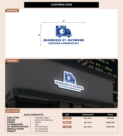 CUSTOM MOCKUP SIGN FOR Alex Marcotte