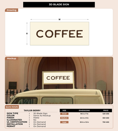 CUSTOM MOCKUP SIGN FOR Taylor Berry