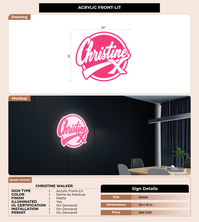 CUSTOM MOCKUP SIGN FOR Christine Walker