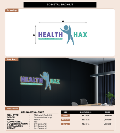 CUSTOM MOCKUP SIGN FOR Galina Kovalenko