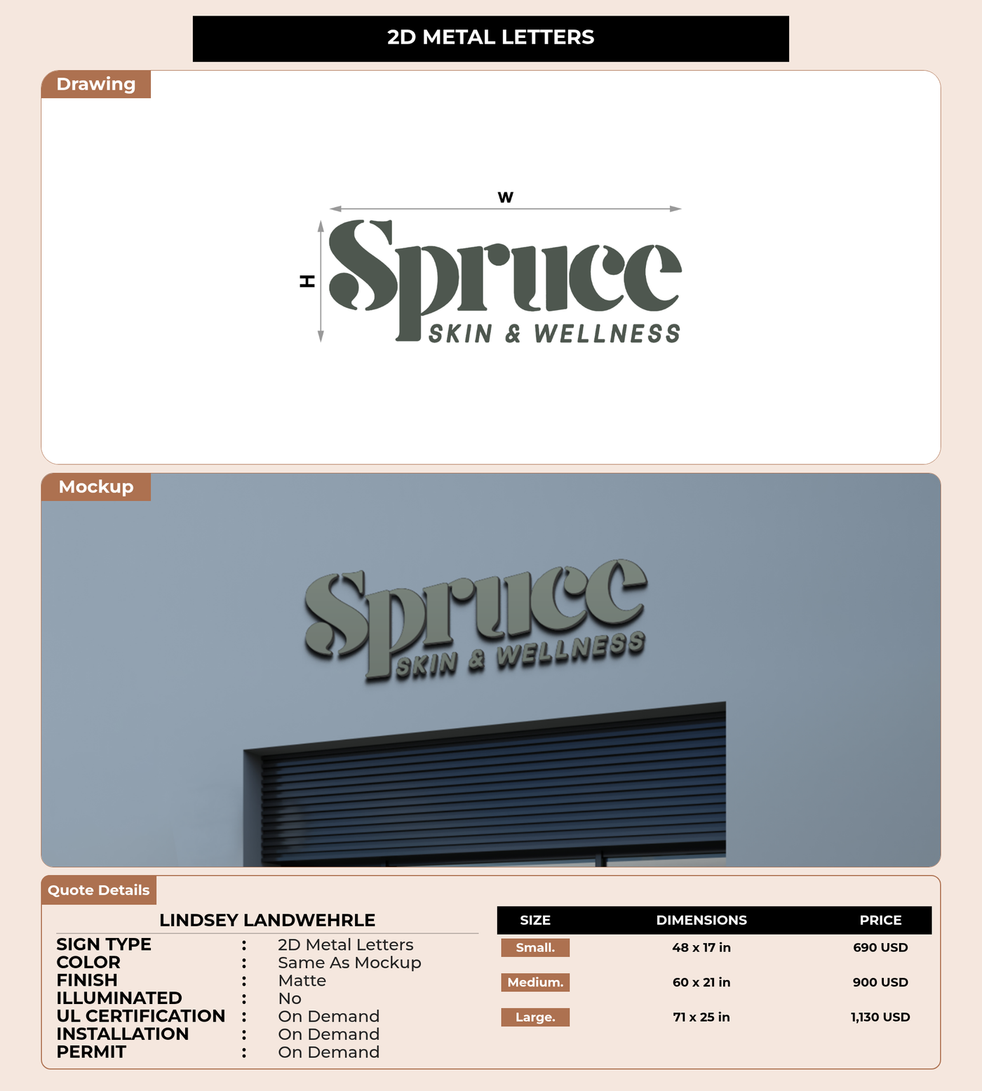 CUSTOM MOCKUP SIGN FOR Lindsey Landwehrle