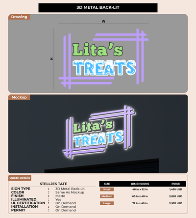 CUSTOM MOCKUP SIGN FOR Stelljes Tate