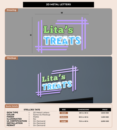 CUSTOM MOCKUP SIGN FOR Stelljes Tate