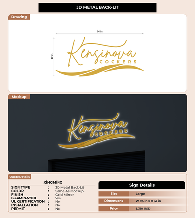 CUSTOM MOCKUP SIGN FOR xìngmíng